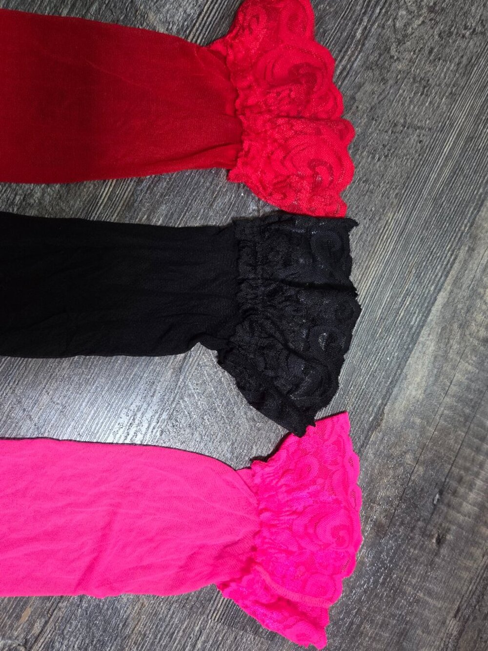 Six (6) Thigh Highs Pink/White/Black/Red/Gray/Nude Sz Lg - Picture 2 of 7